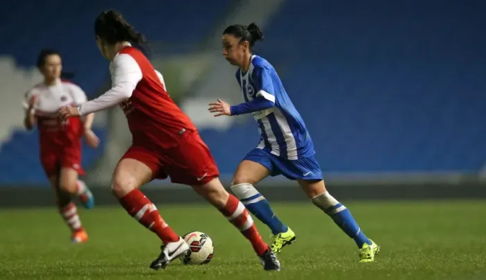 Framed Print : Brighton & Hove Albion Women vs Charlton Athletic Ladies: FA Womens Premier League Clash at American Express Community Stadium (December 2015) Framed Print : Brighton & Hove Albion Women vs Charlton Athletic Ladies: FA Womens Premier League Clash at American Express Community Stadium (December 2015)