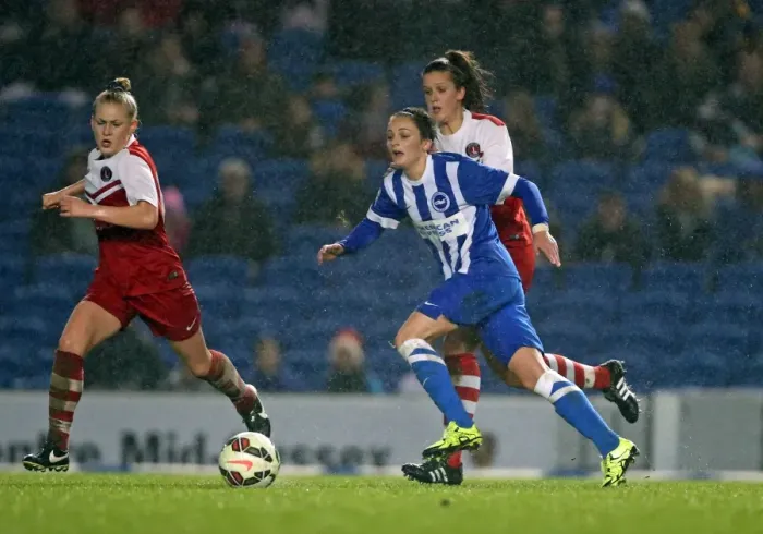 Framed Print : Brighton & Hove Albion Women vs Charlton Athletic Ladies: FA Womens Premier League Clash at American Express Community Stadium (December 2015) Framed Print : Brighton & Hove Albion Women vs Charlton Athletic Ladies: FA Womens Premier League Clash at American Express Community Stadium (December 2015)