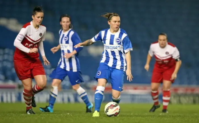 Framed Print : Brighton & Hove Albion Women vs Charlton Athletic Ladies: FA Womens Premier League Showdown at American Express Community Stadium (December 2015) Framed Print : Brighton & Hove Albion Women vs Charlton Athletic Ladies: FA Womens Premier League Showdown at American Express Community Stadium (December 2015)