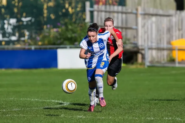 Framed Print : Brighton & Hove Albion Women vs Lewes: A Historic Clash in the 2013-14 Season - Brighton And Hove Albion