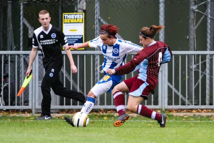 Framed Print : Brighton & Hove Albion Women's Football: 2013-14 Season - Chesham Match Framed Print : Brighton & Hove Albion Women's Football: 2013-14 Season - Chesham Match