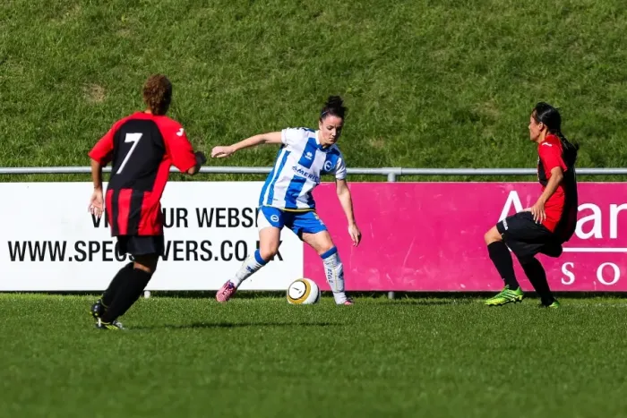 Framed Print : Brighton & Hove Albion Women's Football: 2013-14 Season - Lewes Match
