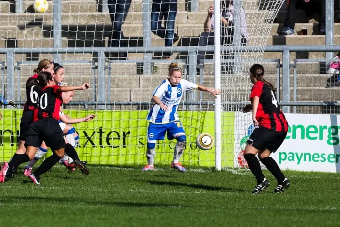 Framed Print : Brighton & Hove Albion Women's Football: 2013-14 Season - Lewes Matches