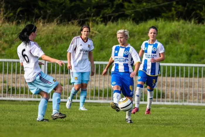 Framed Print : Brighton & Hove Albion Women's Football: Thrilling Showdown Against West Ham United (2013-14 Season) Framed Print : Brighton & Hove Albion Women's Football: Thrilling Showdown Against West Ham United (2013-14 Season)