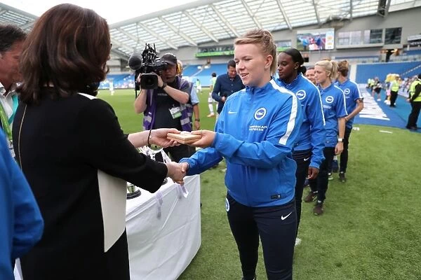 Brighton and Hove Albion Women's Team Celebrate Pre-season Trophy Victory over SS Lazio (July 2016)