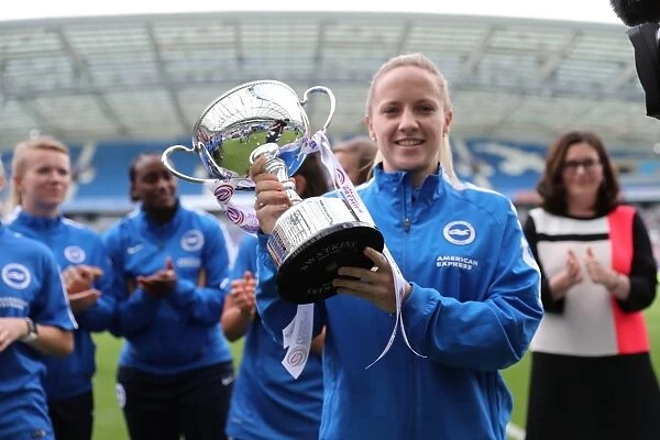 Brighton & Hove Albion Women's Team Lift the Trophy: Pre-Season Victory against S.S. Lazio (31JUL16)
