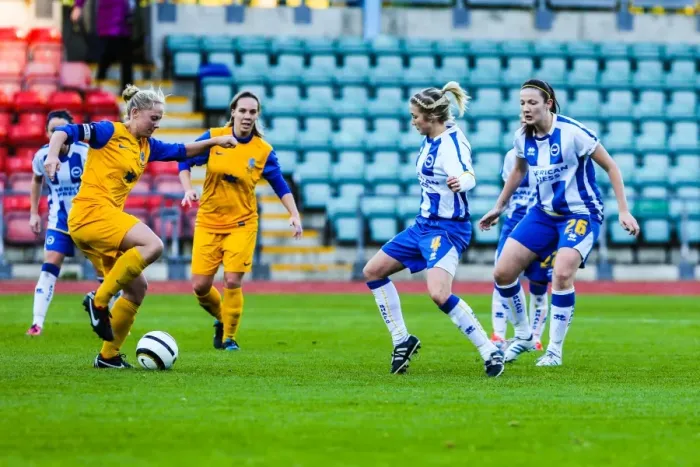 Framed Print : Brighton & Hove Albion Women's Team vs. Gillingham: 2013-14 Season - A Action-Packed Match Framed Print : Brighton & Hove Albion Women's Team vs. Gillingham: 2013-14 Season - A Action-Packed Match
