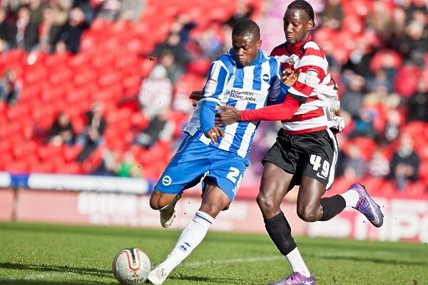 Brighton & Hove Albion's Abdul Razak in Action against Doncaster Rovers, March 2012