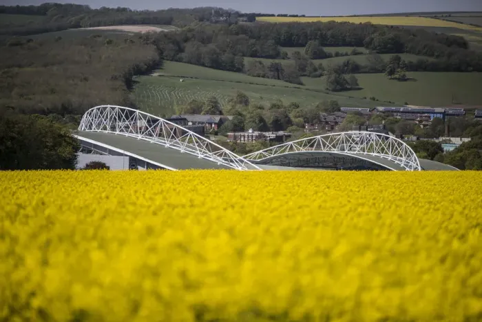 Framed Print : Brighton and Hove Albion's Amex Stadium Amidst a Sea of Rapeseed Fields, May 2018 Framed Print : Brighton and Hove Albion's Amex Stadium Amidst a Sea of Rapeseed Fields, May 2018