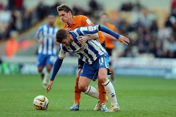 Brighton & Hove Albion's Andrea Orlandi in Action against Wolverhampton Wanderers, Npower Championship, November 10, 2012