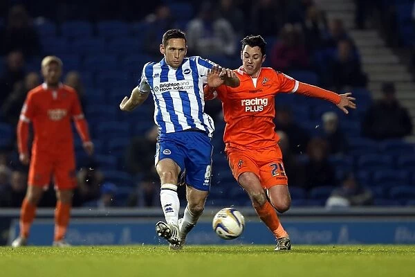 Brighton & Hove Albion's Andrew Crofts Fights Tenaciously in Midfield Clash Against Millwall (December 18, 2012)
