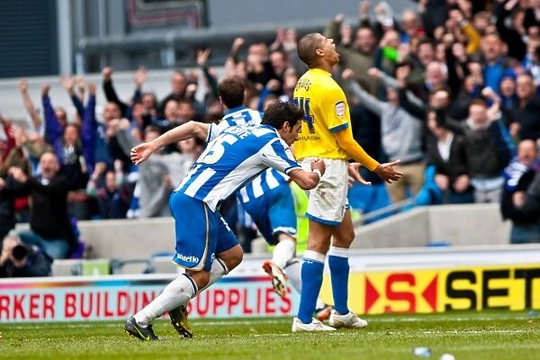 Brighton & Hove Albion's Ashley Barnes Scores Equalizer Against Birmingham City, Npower Championship 2012