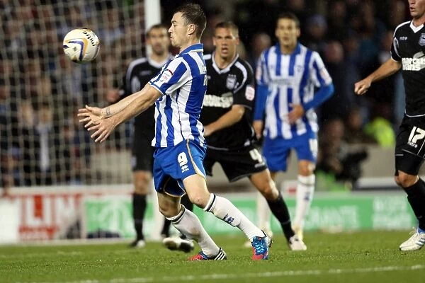 Brighton & Hove Albion's Ashley Barnes Scores Against Ipswich Town in Npower Championship Match at Amex Stadium (October 2, 2012)