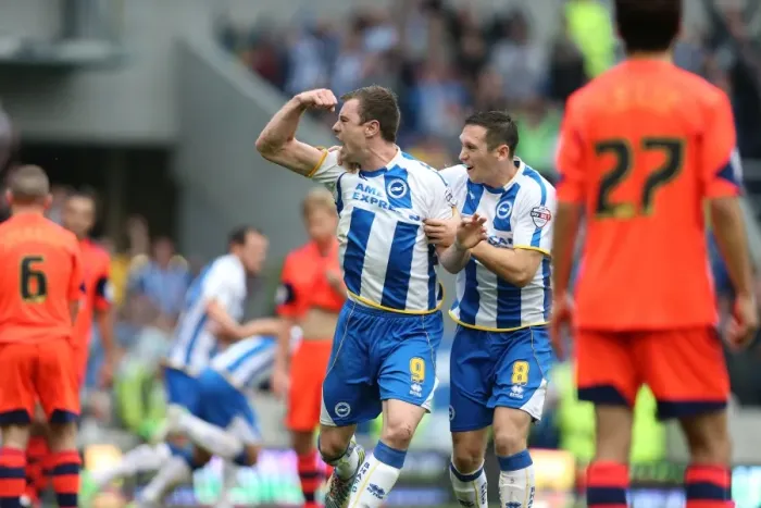 Framed Print : Brighton & Hove Albion's Ashley Barnes Scores Equalizer Against Bolton Wanderers (September 21, 2013) Framed Print : Brighton & Hove Albion's Ashley Barnes Scores Equalizer Against Bolton Wanderers (September 21, 2013)