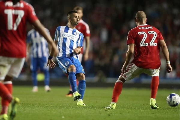 Brighton & Hove Albion's Beram Kayal in Action Against Nottingham Forest, EFL Sky Bet Championship 2016