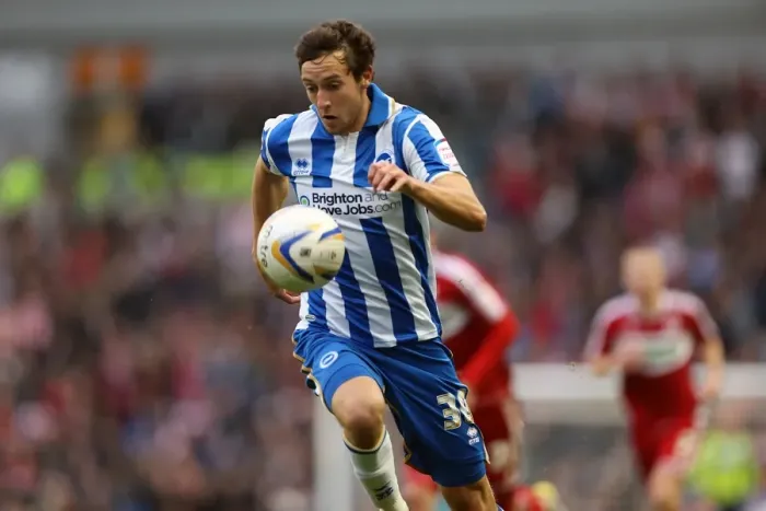 Framed Print : Brighton & Hove Albion's Will Buckley in Action against Middlesbrough, Championship Clash, Amex Stadium, October 20, 2012