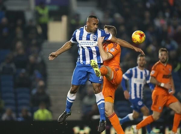 Brighton and Hove Albion's Chris O'Grady in Action Against Ipswich Town, Sky Bet Championship 2015