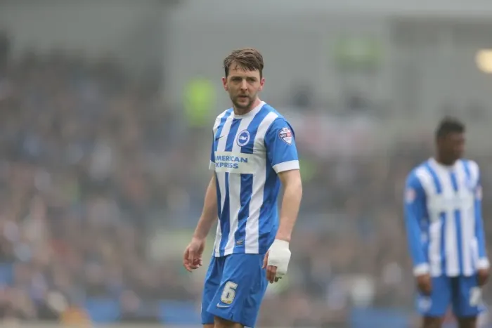 Framed Print : Brighton and Hove Albion's Dale Stephens in Action Against Norwich City - Sky Bet Championship 2015