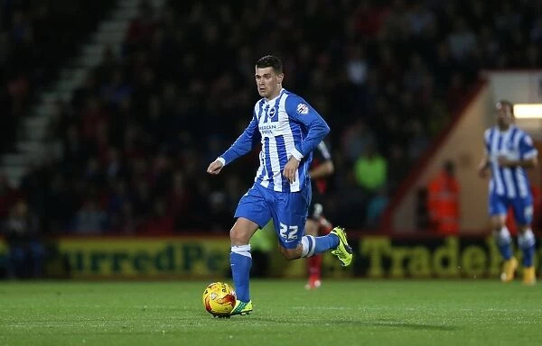 Brighton & Hove Albion's Danny Holla in Action at Bournemouth's Goldsands Stadium during SkyBet Championship Match, November 2014