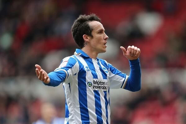 Brighton & Hove Albion's David Lopez Scores the Second Goal in Their 2-0 Victory over Middlesbrough (April 13, 2013)