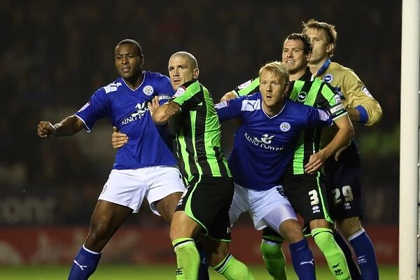 Brighton & Hove Albion's El-Abd and Greer Face Off Against Leicester City in Championship Clash (October 23, 2012)