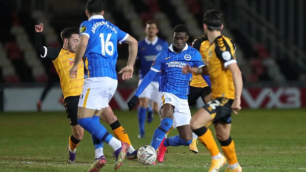 Brighton and Hove Albion's FA Cup Battle at Newport County: A Tenacious Tussle on January 10, 2021 (Newport County vs. Brighton and Hove Albion, FA Cup Third Round)