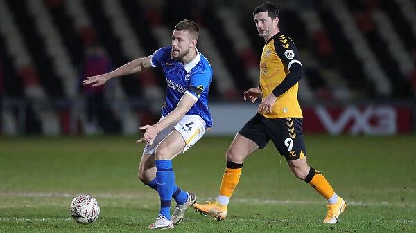 Brighton and Hove Albion's FA Cup Battle at Newport County: A Tenacious Tussle on 10th January 2021 (Newport County vs. Brighton and Hove Albion, FA Cup Third Round)