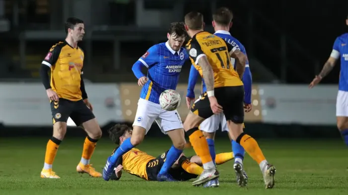 Framed Print : Brighton and Hove Albion's FA Cup Battle at Newport County: A Tense Third Round Clash (10th January 2021) Framed Print : Brighton and Hove Albion's FA Cup Battle at Newport County: A Tense Third Round Clash (10th January 2021)