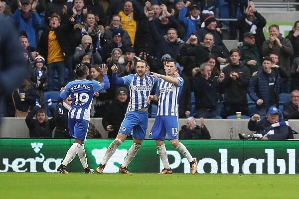 Brighton & Hove Albion's Glenn Murray Scores the New Year's Day Goal Against Bournemouth (01JAN18)