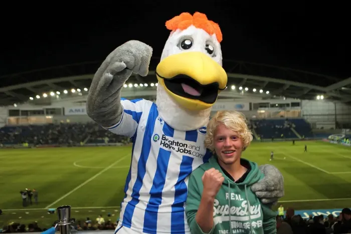 Framed Print : Brighton & Hove Albion's Gully: Warmly Welcoming His Adoring Fans Framed Print : Brighton & Hove Albion's Gully: Warmly Welcoming His Adoring Fans