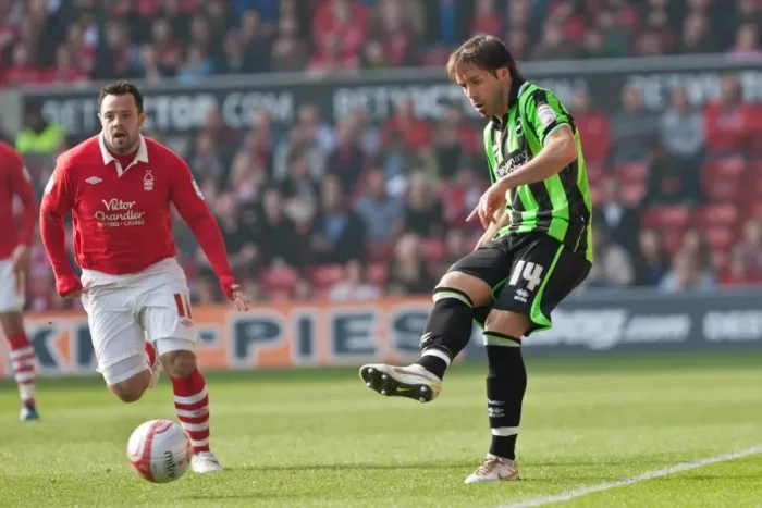 Framed Print : Brighton & Hove Albion's Inigo Calderon in Action against Nottingham Forest, Championship Clash at The City Ground (24-03-2012) Framed Print : Brighton & Hove Albion's Inigo Calderon in Action against Nottingham Forest, Championship Clash at The City Ground (24-03-2012)