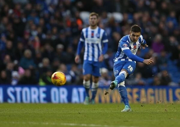 Brighton & Hove Albion's Jake Forster-Caskey in Action against Wigan Athletic (Nov 2014)