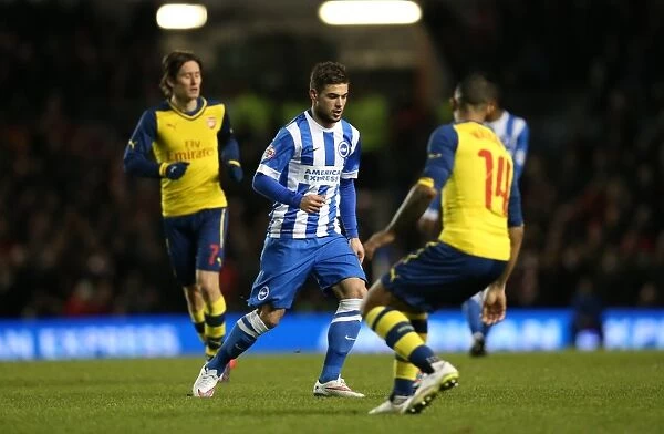 Brighton & Hove Albion's Jake Forster-Caskey in FA Cup Action against Arsenal (25Jan15)