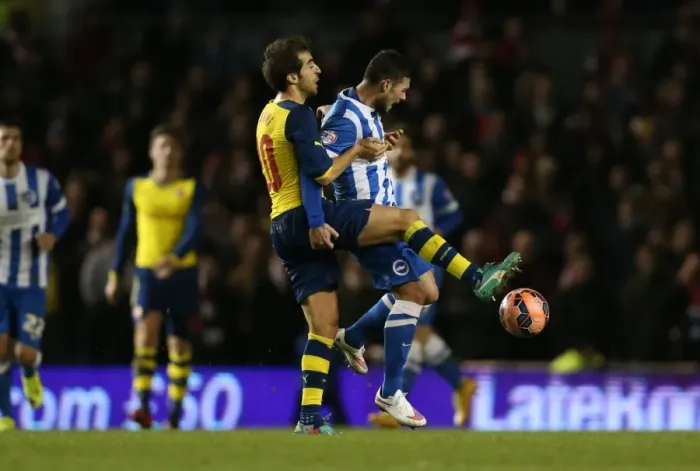 Framed Print : Brighton & Hove Albion's Jake Forster-Caskey Faces Off Against Arsenal in FA Cup Action (25Jan15) Framed Print : Brighton & Hove Albion's Jake Forster-Caskey Faces Off Against Arsenal in FA Cup Action (25Jan15)