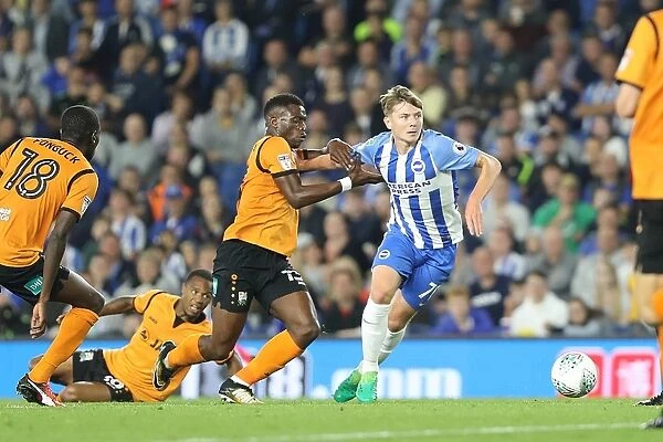 Brighton and Hove Albion's James Tilley in Action against Barnet in EFL Cup Match, 22nd August 2017