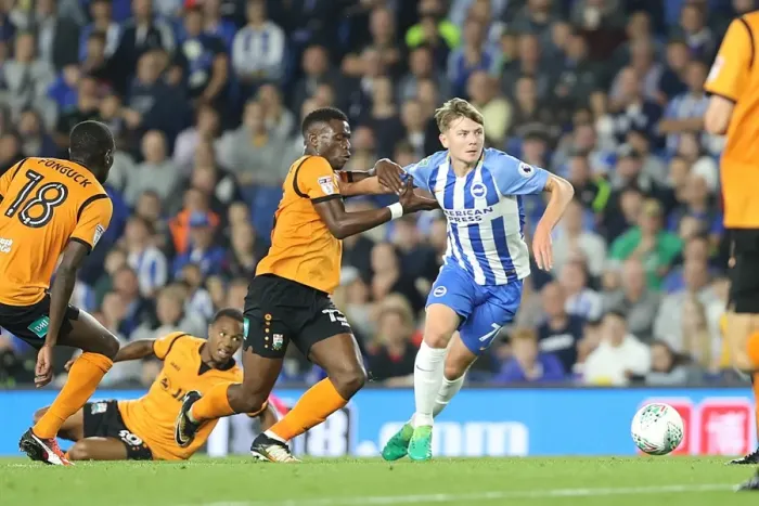 Framed Print : Brighton and Hove Albion's James Tilley in Action against Barnet in EFL Cup Match, 22nd August 2017 Framed Print : Brighton and Hove Albion's James Tilley in Action against Barnet in EFL Cup Match, 22nd August 2017