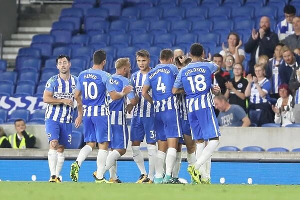 Brighton and Hove Albion's James Tilley Scores in EFL Cup Match Against Barnet (22AUG17)