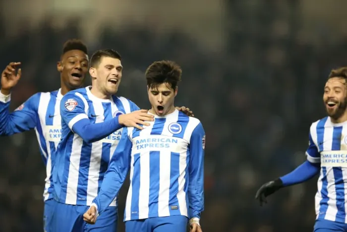 Framed Print : Brighton and Hove Albion's Joao Teixeira Scores Thrilling Goal Against Ipswich Town (January 2015) Framed Print : Brighton and Hove Albion's Joao Teixeira Scores Thrilling Goal Against Ipswich Town (January 2015)