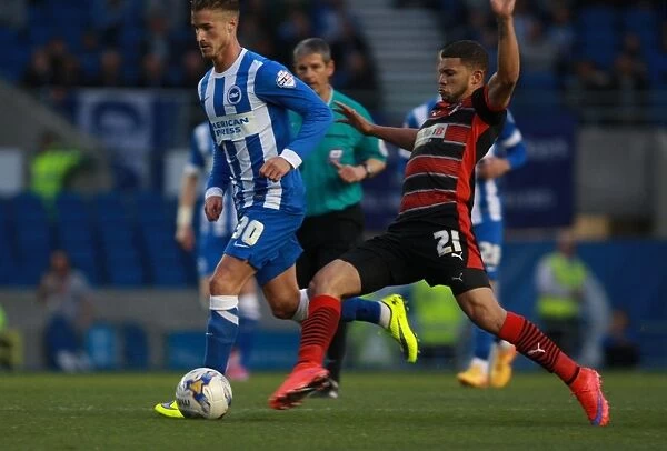 Brighton and Hove Albion's Joe Bennett in Action Against Huddersfield Town (April 2015)