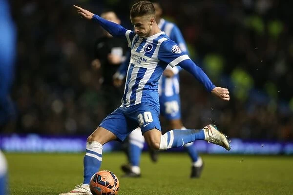 Brighton and Hove Albion's Joe Bennett in Action against Arsenal in FA Cup Clash at American Express Community Stadium (January 2015)