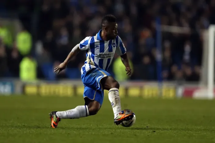 Framed Print : Brighton & Hove Albion's Kazenga LuaLua Amidst the Forest of Amex Stadium (Millwall vs. Brighton, 18-12-2012) Framed Print : Brighton & Hove Albion's Kazenga LuaLua Amidst the Forest of Amex Stadium (Millwall vs. Brighton, 18-12-2012)