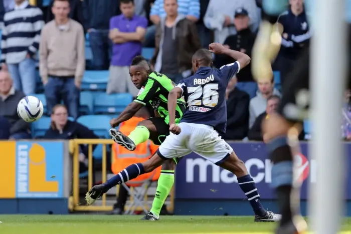 Framed Print : Brighton & Hove Albion's Kazenga LuaLua Sends a Cross at Millwall, Championship Clash (September 22, 2012) Framed Print : Brighton & Hove Albion's Kazenga LuaLua Sends a Cross at Millwall, Championship Clash (September 22, 2012)