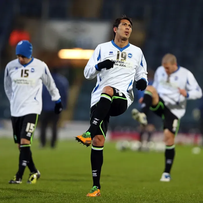 Framed Print : Brighton & Hove Albion's Leonardo Ulloa Training Ahead of Brighton Derby against Blackburn Rovers, January 2013 Framed Print : Brighton & Hove Albion's Leonardo Ulloa Training Ahead of Brighton Derby against Blackburn Rovers, January 2013