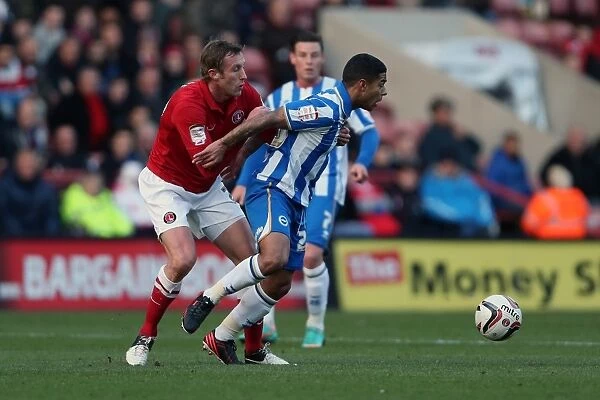 Brighton & Hove Albion's Liam Bridcutt in Action Against Charlton Athletic (Dec 2012)