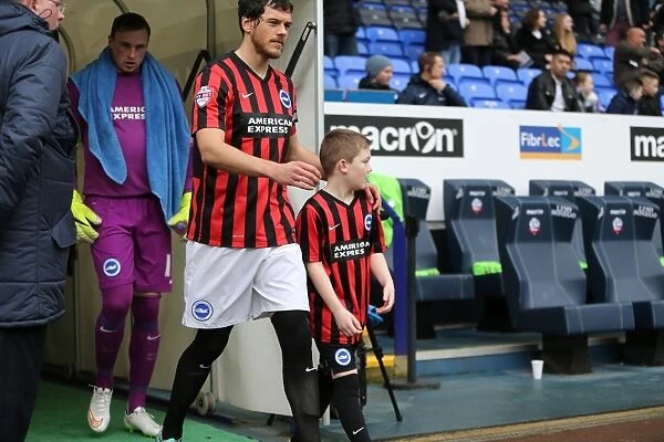 Brighton and Hove Albion's Mascot Faces Off Against Bolton Wanderers during Sky Bet Championship Clash, 2015