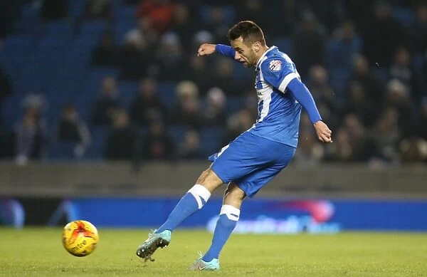 Brighton & Hove Albion's Sam Baldock in Action Against Ipswich Town, Sky Bet Championship 2015