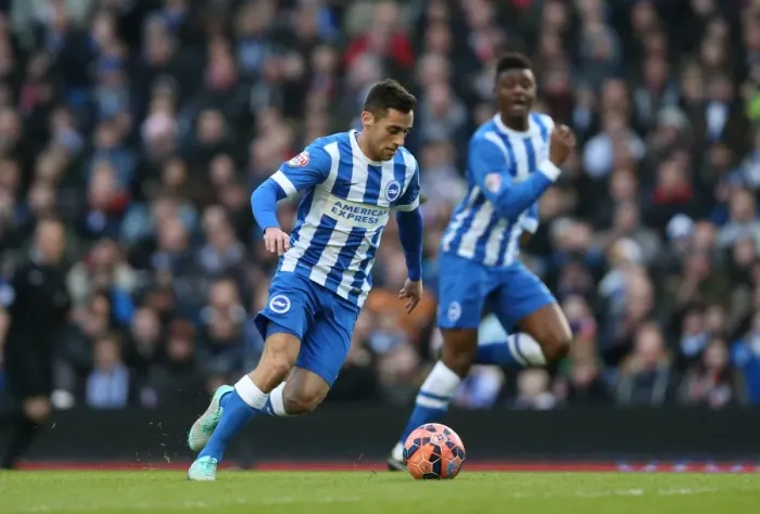 Framed Print : Brighton & Hove Albion's Sam Baldock Goes Head-to-Head Against Arsenal in FA Cup Showdown, January 2015 Framed Print : Brighton & Hove Albion's Sam Baldock Goes Head-to-Head Against Arsenal in FA Cup Showdown, January 2015