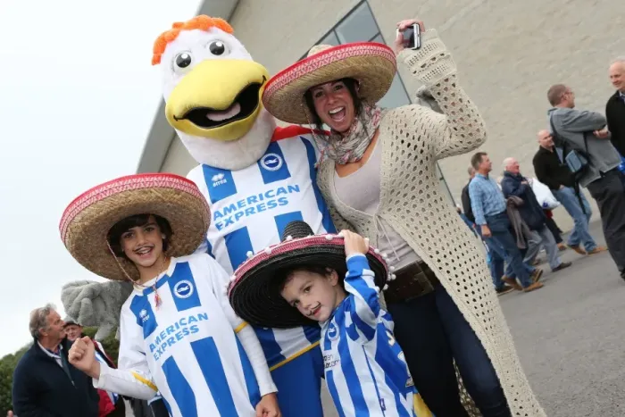 Framed Print : Brighton & Hove Albion's Spanish Day Celebration: Fans Dress Up at Amex Stadium vs. Bolton Wanderers (September 21, 2013) Framed Print : Brighton & Hove Albion's Spanish Day Celebration: Fans Dress Up at Amex Stadium vs. Bolton Wanderers (September 21, 2013)