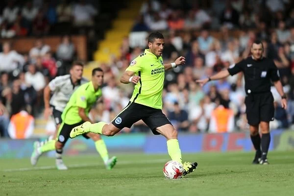 Brighton and Hove Albion's Tomer Hemed Scores Decisive Penalty in 2-1 Sky Bet Championship Win over Fulham (15 / 08 / 2015)