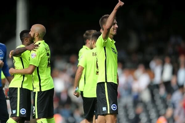 Brighton and Hove Albion's Uwe Huenemeier Celebrates Championship Victory over Fulham (15 / 08 / 2015)